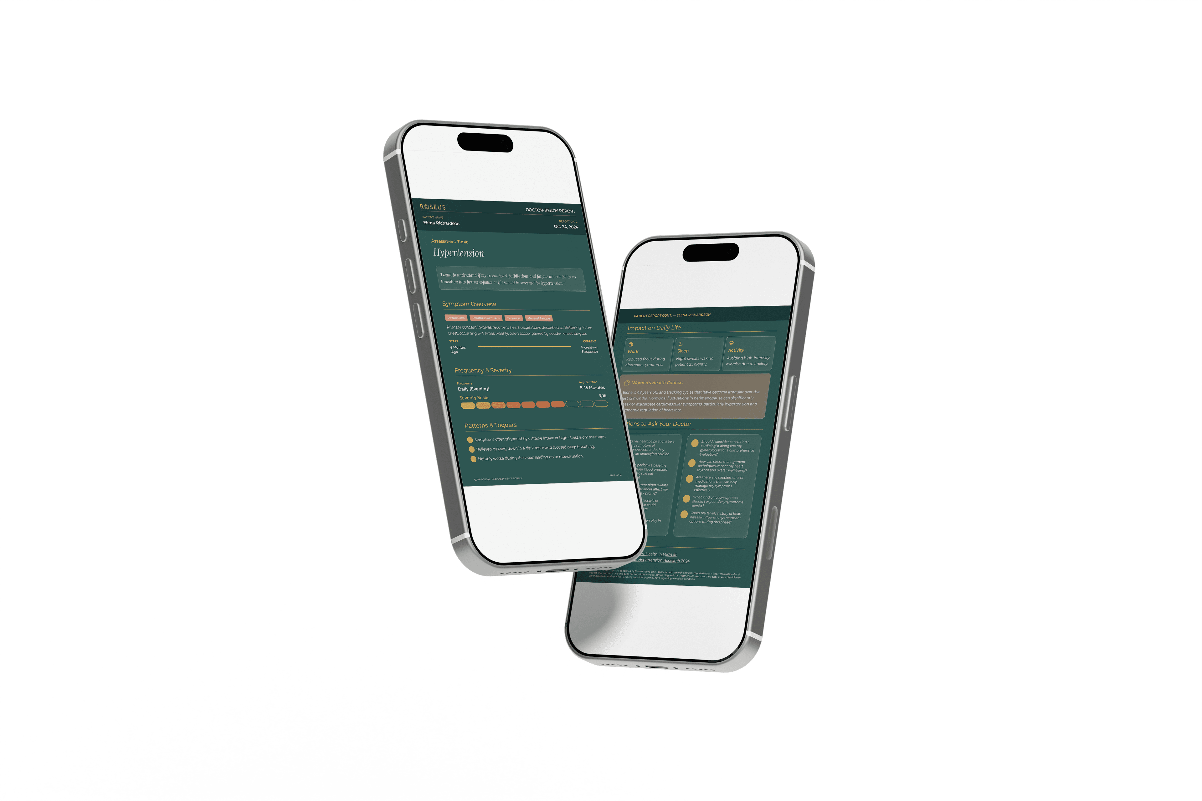 Ask your doctor report mockup on iphone