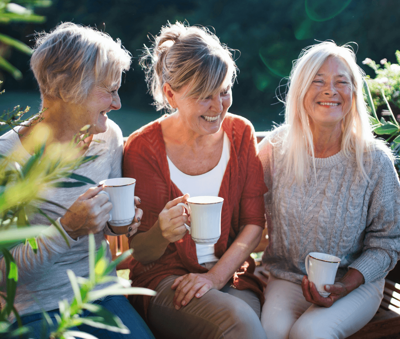 Confident smiling women